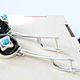 Order Earrings with black enamel and turquoise made of 925 SER0007 silver. Sunny Silver. Livemaster. . Earrings Фото №3