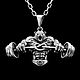 Кулон Спортсмен / Barbell's bear pendant, серебро 925 пробы, Кулон, Санкт-Петербург,  Фото №1