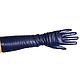 Order Size 7.5. Winter long gloves made of blue leather with TOUCH. Butichok from N.. Livemaster. . Vintage gloves Фото №3