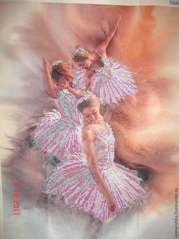 Балерина. Ткань для вышивания бисером. Картины бисером (S-187кб)