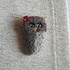 Owl brooches made of wool. Brooches. handmade toys by Mari (handmademari). My Livemaster. Фото №4