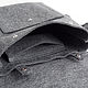 Графитовый рюкзак из фетра и натуральной кожи. Рюкзаки. Fancyfelt. Ярмарка Мастеров.  Фото №5
