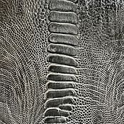 Материалы для творчества handmade. Livemaster - original item Ostrich skin from the shin, haberdashery, gray.. Handmade.