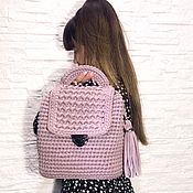 Сумки и аксессуары handmade. Livemaster - original item knitted backpack. Handmade.