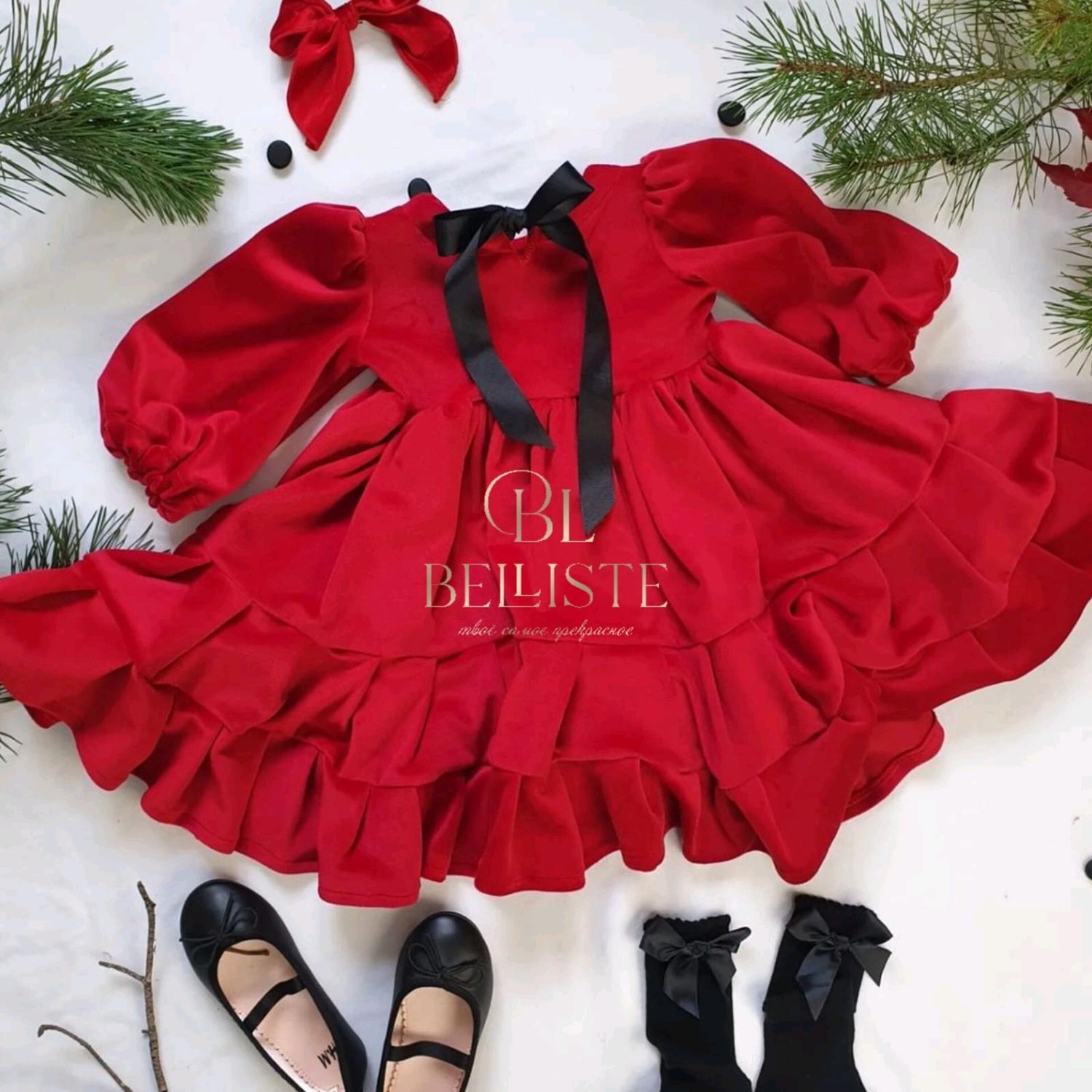 Платье из велюра Olivia в красном купить в интернет-магазине Ярмарка ...