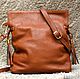 Сумка кожаная "коньяк" Leather bag Cognac. Классическая сумка. Lessaisonsrusses. Ярмарка Мастеров.  Фото №4