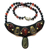 Украшения handmade. Livemaster - original item A beaded necklace with Jasper and agate tales of Summer Nights. Handmade.