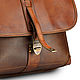 Leather briefcase 'Crocker' (brown). Brief case. Russian leather Guild. My Livemaster. Фото №6