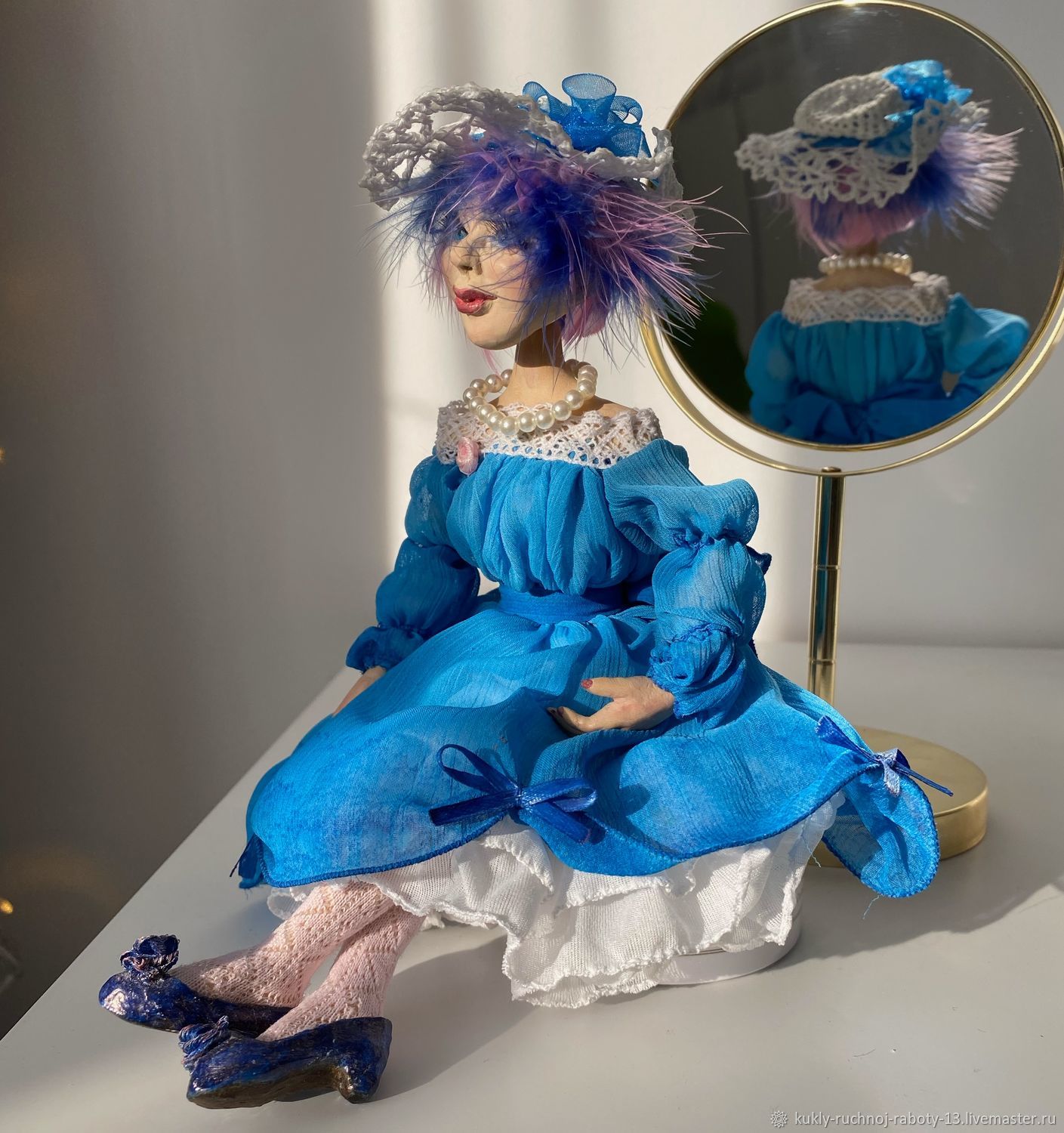  "Дама в голубом", Будуарная кукла, Улан-Удэ,  Фото №1
