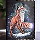 Handmade leather passport cover with fox image. Passport cover. Finist (tisneniekozhi). Online shopping on My Livemaster.  Фото №2