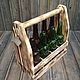Case of beer in 8 bottles with the bottle opener in the firing. Crates. Color Wood. My Livemaster. Фото №5