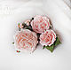 A set of pins in the hair style `Peony rose`  
