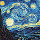 Женская кожаная сумка Ван Гог. Звездная ночь". Классическая сумка. Авторские кожаные сумки из Италии. Ярмарка Мастеров.  Фото №5