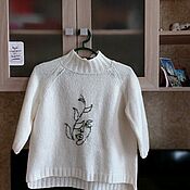 Одежда handmade. Livemaster - original item Sweaters:Inspiration sweater italian merino with embroidery. Handmade.