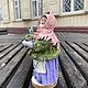 Ватная кукла "Маняша с подснежниками". Интерьерная кукла. 'Вата не виновата'. Ярмарка Мастеров.  Фото №5