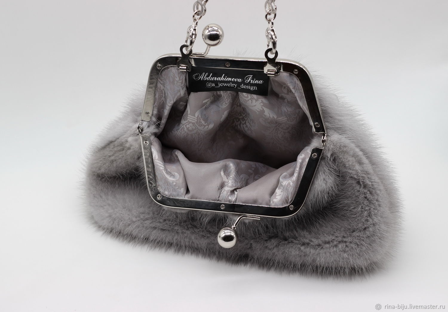 Mink Handbag With Pearl Drops Online On Livemaster Mink Handbag With Pearl Drops A Jewelry Design My Livemaster