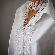 Аксессуары handmade. Livemaster - original item Lace White scarf. Handmade.