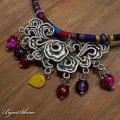 Украшения handmade. Livemaster - original item Textile necklace 
