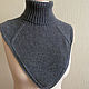 Манишка кашемировая серая, 100% кашемир. Манишки. FAVORITE KNITWEAR (Наталья). Интернет-магазин Ярмарка Мастеров.  Фото №2