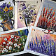 Paintings: watercolor painting flowers poppies daisies cosmei tulips, Pictures, Moscow,  Фото №1