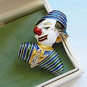 Винтаж handmade. Livemaster - original item Brooch-clown. Handmade.