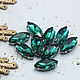 Rhinestones 15/7 mm Green emerald in a frame on the bottom of the boat. Rhinestones. agraf. Online shopping on My Livemaster.  Фото №2