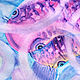 Сет из 3-х картин "Морская абстракция". Рыбы вода. Картины. Авторские подарки Ольги Оксанчук. Ярмарка Мастеров.  Фото №5