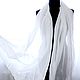 White Scarf Stole Natural Chiffon 100% silk Long Female. Scarves. Silk scarves gift for Womans. My Livemaster. Фото №4