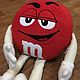 Игрушка подарок персонаж шоколада  m&m's ( эмэмдемс) красный, Мягкие игрушки, Орел,  Фото №1