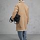 Дубленка двусторонняя с мехом тиградо muted beige. Дубленки. YANA KRAFT BRAND. Ярмарка Мастеров.  Фото №4