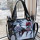 Leather women's bag with painting to order for Elena. Classic Bag. Innela- авторские кожаные сумки на заказ.. My Livemaster. Фото №5