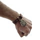 Bracelet from genuine leather with Velez. Bead bracelet. MintTiger. Online shopping on My Livemaster.  Фото №2