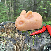 Косметика ручной работы handmade. Livemaster - original item Natural soap little Rabbit Ogonyok. Handmade.