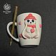 Mug with decor. Mugs and cups. fesartdecor (fesartdecor). Online shopping on My Livemaster.  Фото №2