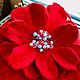 Заказать Валяная сумочка "Flower red". Anastasia SiLk. Ярмарка Мастеров. . Сумка с фермуаром Фото №3