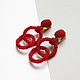 Earrings Rings: red. bead earrings. Congo earrings. GALATHEA. Online shopping on My Livemaster.  Фото №2
