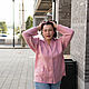 NATALINI Льняная рубашка розовая пудра с вышивкой Мандала. Рубашки. natalini  Женская одежда. Ярмарка Мастеров.  Фото №4