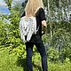 Women's leather backpack white 'Angel Wings'. Backpacks. Lyurom Studio. My Livemaster. Фото №4