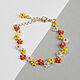 Yellow Beaded Floral Zig Zag Bracelet (BB-YLOR-Z). Braided bracelet. GALATHEA. Online shopping on My Livemaster.  Фото №2