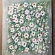 Painting white flowers on turquoise 'Blooming garden' 60h50h1,5cm. Pictures. chuvstvo-pozitiva (chuvstvo-pozitiva). Online shopping on My Livemaster.  Фото №2