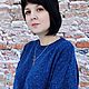 Свитер твидовый Метель. Свитеры. Оксана Акимова Вязание на заказ. Ярмарка Мастеров.  Фото №6