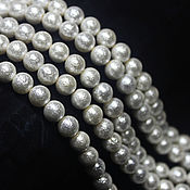 Материалы для творчества handmade. Livemaster - original item Majorcan Pearl 6mm White Beads Textured. Handmade.