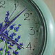 Order 'Blue lavender No. 3' wall Clock, Provence, country. botanica-m. Livemaster. . Watch Фото №3