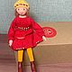 Эличка, кукла на ладони. Будуарная кукла. Людмила (Eva-Lu Doll). Ярмарка Мастеров.  Фото №5