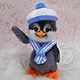  Пингвин морячок, вязанный крючком, Амигуруми куклы и игрушки, Щекино,  Фото №1