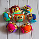 Owl keychain. Owl knitted, Stuffed Toys, Kandalaksha,  Фото №1
