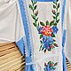 Льняное длинное платье с ручной вышивкой "Чарующая красота", Платья, Коломна,  Фото №1