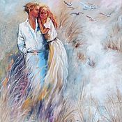 Картины и панно handmade. Livemaster - original item Lovers love and tenderness in the picture oil Painting. Handmade.