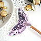 Wooden Beech Hairpin with Butterfly Moth Holography. Hairpin. WonderLand. My Livemaster. Фото №5