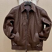 Мужская одежда handmade. Livemaster - original item Men`s outerwear: genuine ostrich leather jacket.. Handmade.